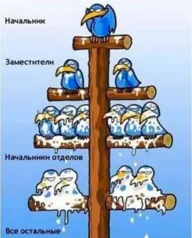 😂 Минутка юмора
Как бы цинично это не звучало - картинка наглядно показывает принцип делегирования ответственности | Сетка — социальная сеть от hh.ru