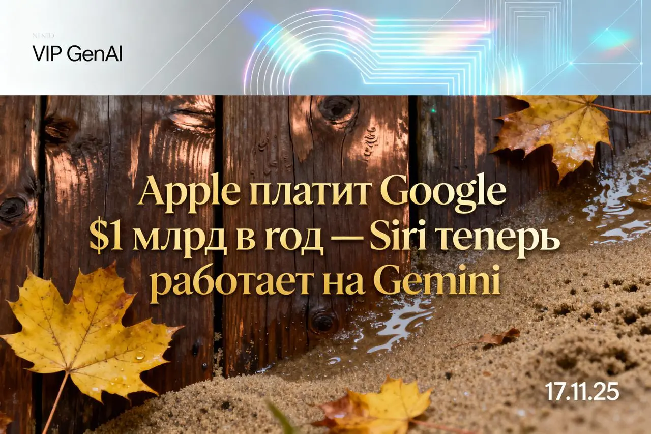 Apple договорилась использовать кастомную версию Google Gemini | Сетка — социальная сеть от hh.ru