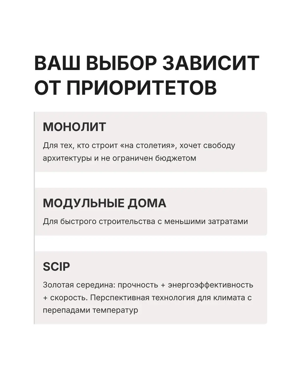 Модульные, монолитные и SCIP-дома: в чём разница и что выбрать для строительства в 2026 году
Строительный рынок активно меняется: появляются технологии, которые обещают скорость, энергоэффективность и... | Сетка — социальная сеть от hh.ru