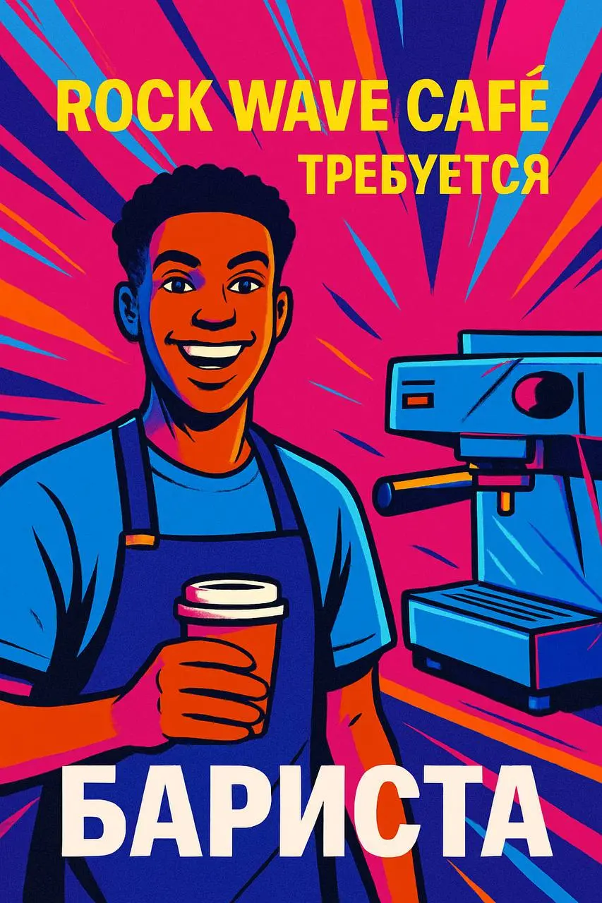 В Rock Wave Café требуется Бариста
📍 Локации: м. Волгоградский проспект, м. Дубровка
Ищем бариста, который любит людей, кофе и порядок за баром | Сетка — социальная сеть от hh.ru