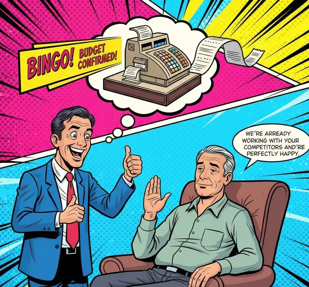 🔹 Шутка Понедельника от SalesCoachAI 🔹
Почему менеджеры по продажам считают фразу «Мы уже работаем с вашими конкурентами и нас всё устраивает» лучшим вариантом возражения?
Потому что это значит, что у... | Сетка — социальная сеть от hh.ru