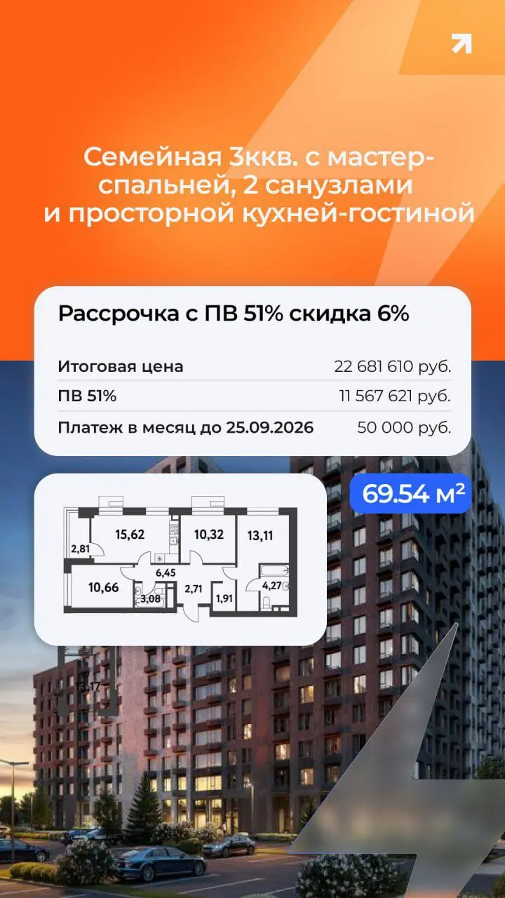 Квартира недели — скидка до 19% в Новой Москве 🏡
У метро. 3к. 69,54 м² | Сетка — социальная сеть от hh.ru
