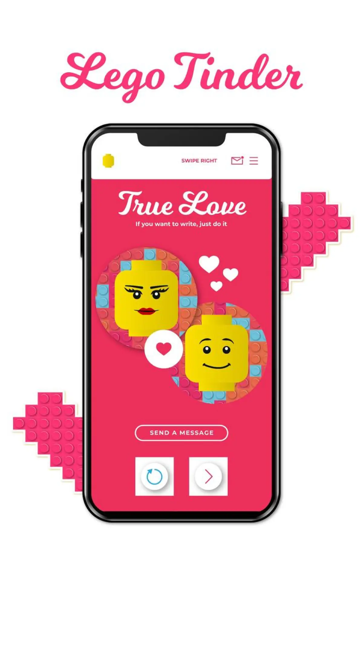 😜Дизайн мобильного приложения для «Lego Tinder» | Сетка — социальная сеть от hh.ru