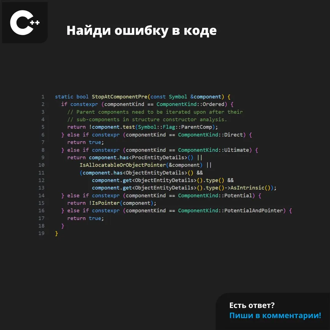 Ошибка из проекта LLVM
#ЗадачаPVS #programming #cpp | Сетка — социальная сеть от hh.ru