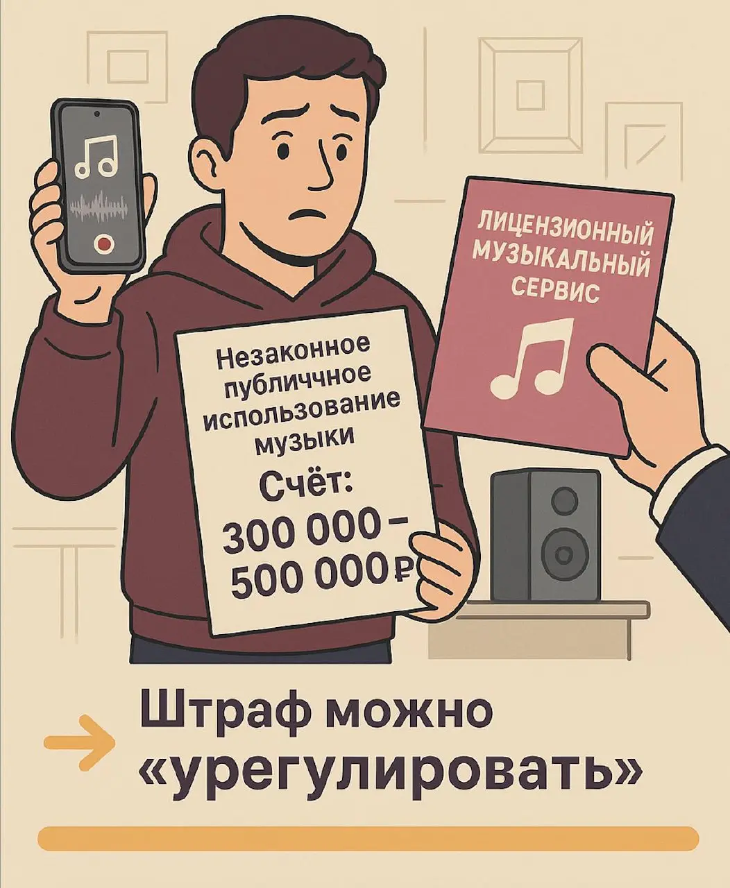 🎵 МУЗЫКАЛЬНЫЙ РЕКЕТ В РЕСТОРАНАХ😡
Как вас могут наказать за трек, который официант включил “для настроения”.
🕵️ Что вообще происходит?
По заведениям ходят «музыкальные ревизоры» | Сетка — социальная сеть от hh.ru
