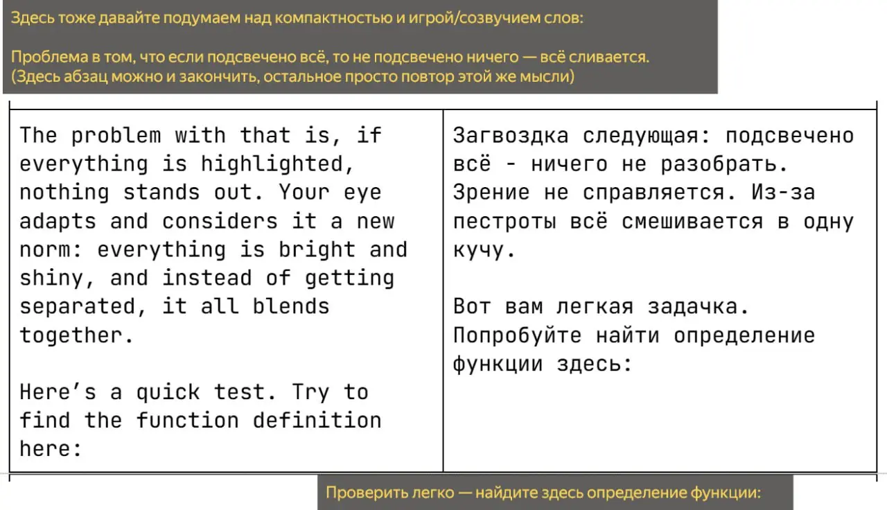 Разобрали немного перевод ИТшной статьи (скоро опубликуем на Хабре). Статью переводил стажер, по ощущениям местами перевод делался с помощью ИИ | Сетка — социальная сеть от hh.ru