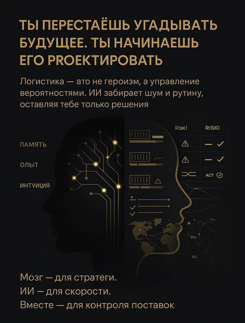ЧАСТЬ III
Как я перестала угадывать будущее в логистике — и начала его конструировать
(практика, которую можно украсть уже сегодня)
Есть фраза:
“Или ты управляешь вероятностями — или они управляют тоб... | Сетка — социальная сеть от hh.ru