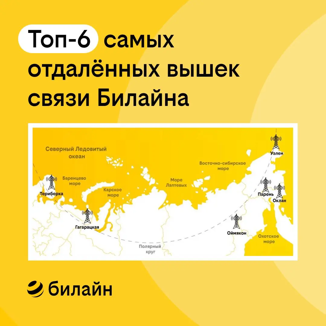 На краю земли: шесть уникальных вышек связи Билайна | Сетка — социальная сеть от hh.ru