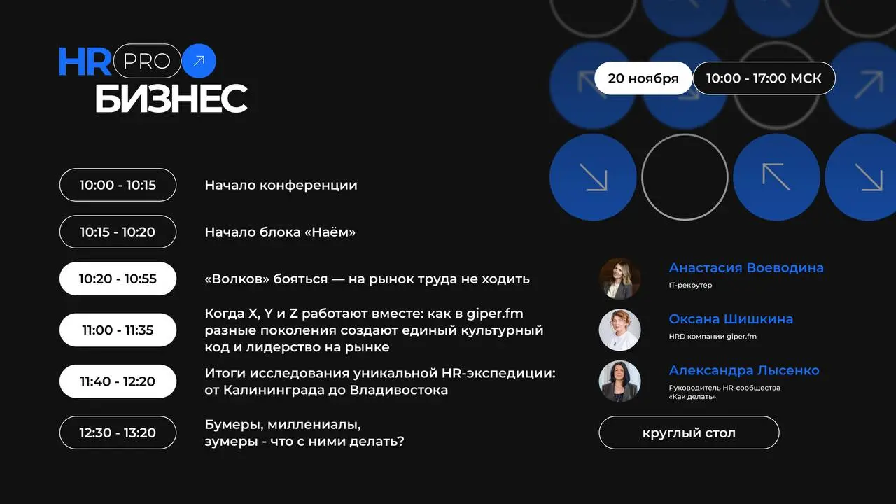 Завтрашний день начнется с конференции HR SimbirSoft PRO 🔥
Напоминаем, что 20 ноября в 10:00 по мск стартует наша 4-я онлайн-конференция | Сетка — социальная сеть от hh.ru
