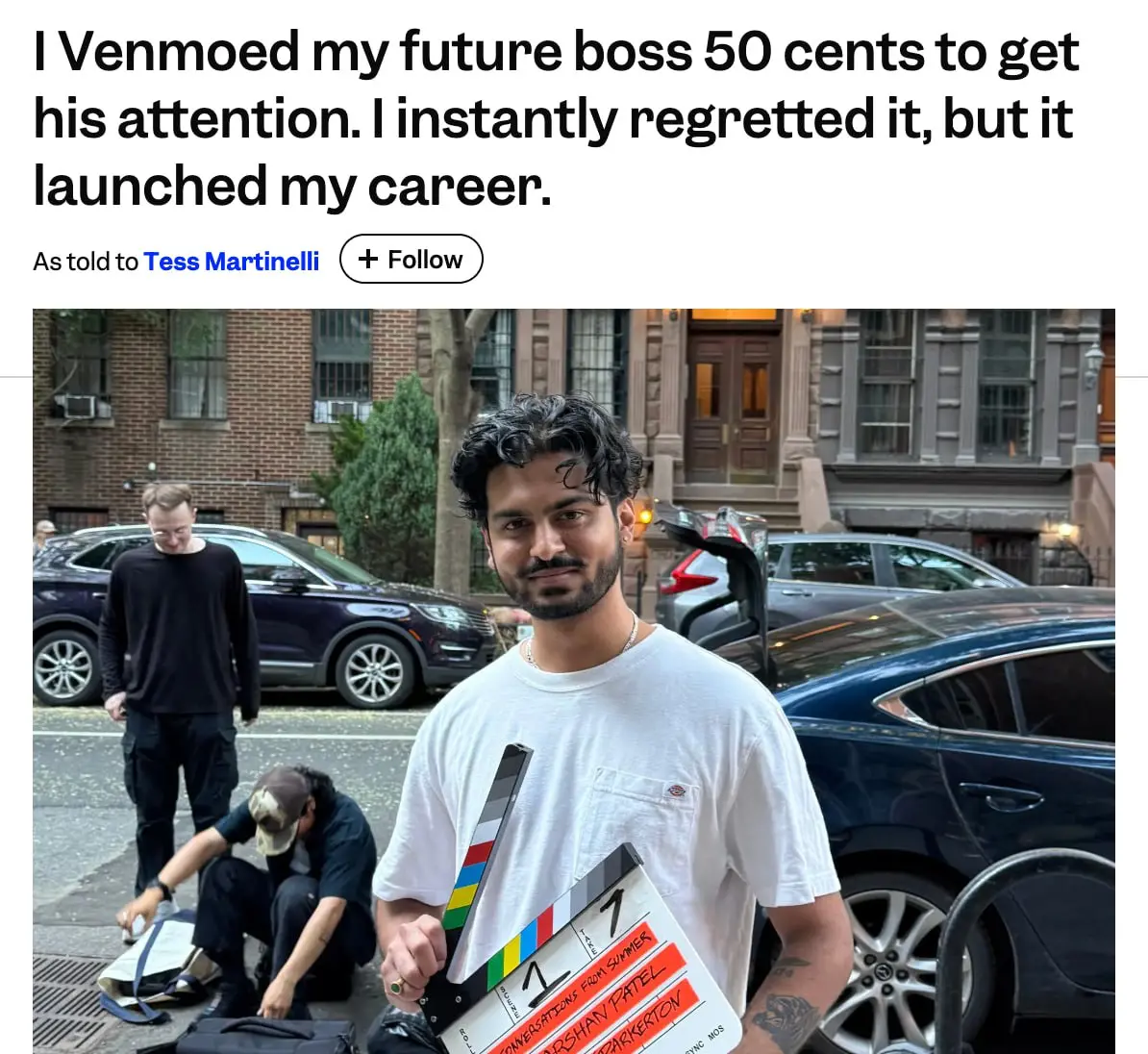 Парень получил стажировку мечты, отправив 50 центов боссу в Venmo:
Даршан Патель мечтал о стажировке в известной кинокомпании, но все поданные резюме оставались без ответа | Сетка — социальная сеть от hh.ru