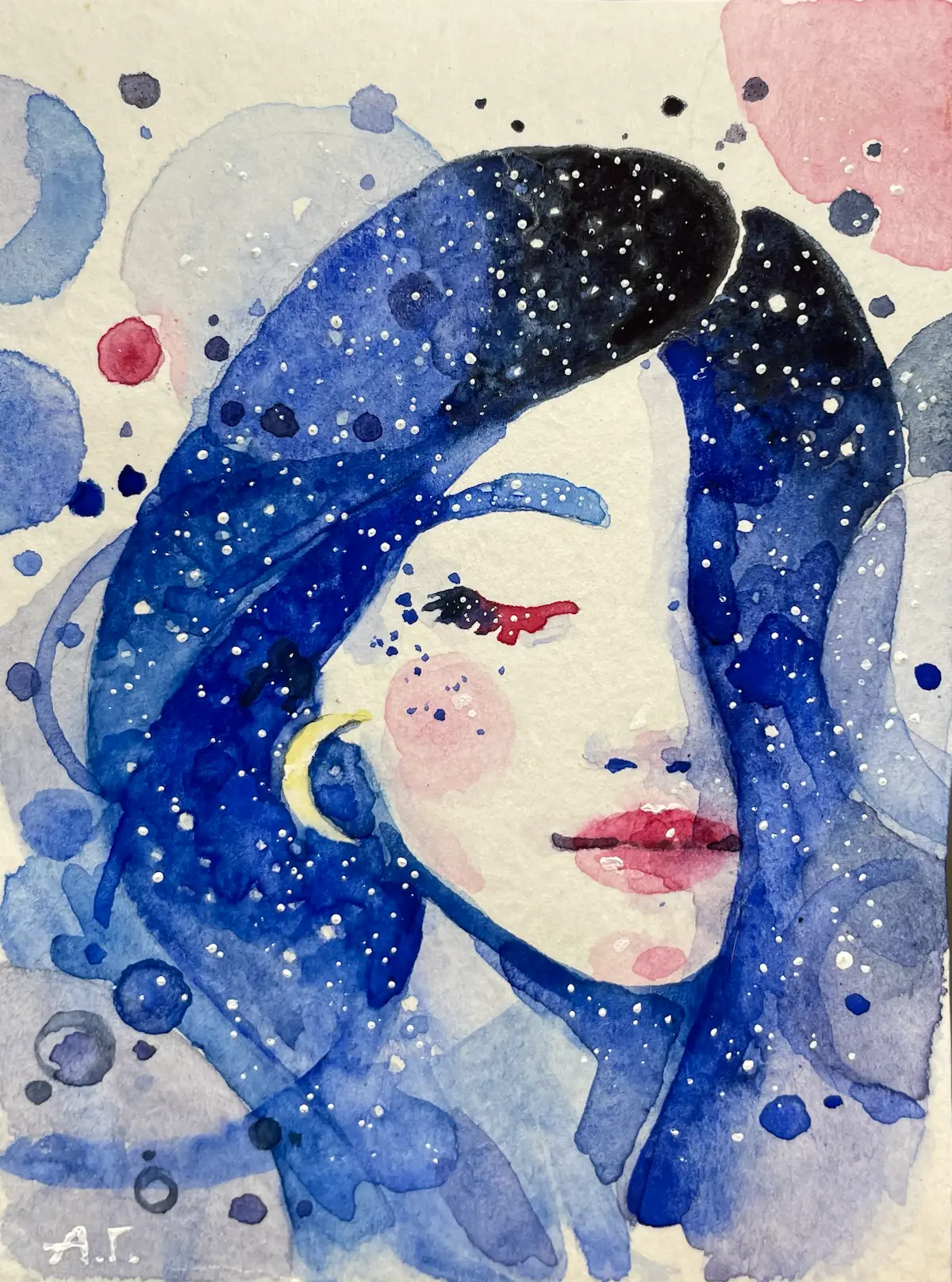 💙  
#иллюстрация #акварель | Сетка — социальная сеть от hh.ru