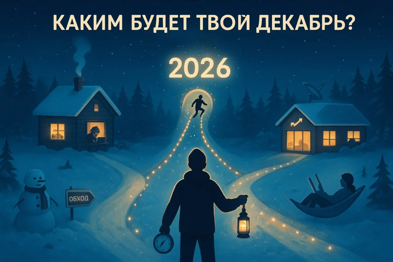 Три сценария конца года: выбери свой
Декабрь — время подводить итоги. Каким будет твой финал года?
📈 Сценарий 1: «Автоматизированный успех»
Представь: 30 декабря ты с чувством выполненного долга | Сетка — социальная сеть от hh.ru