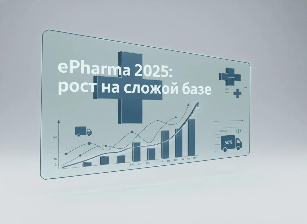 📈💊 Рынок ePharma: рост на сложной базе
В 2025 году сегмент ePharma продолжает занимать около 4% от общего объема заказов в e-commerce | Сетка — социальная сеть от hh.ru