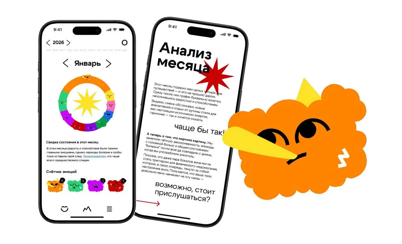 Мобильное приложение — mood tracker “Twoday”
Продолжаю работать на курсе по веб-дизайну и теперь готова представить приложение, отслеживающее эмоциональное состояние | Сетка — социальная сеть от hh.ru
