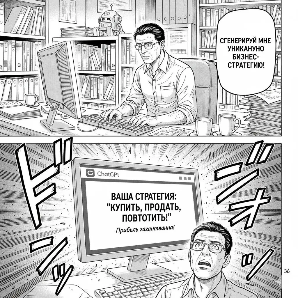 Доверяй, но проверяй!
🍊 Рубрика: Воскресная манга
Сгенерировано через ИИ
👍 Если КАК-ТО спросить, ИИ обязательно ЧТО-ТО ответит
Бустануть ⬆️
Мой Pinterest | Мой Threads
#ДубовсковПсихологияКода #Воскре... | Сетка — социальная сеть от hh.ru