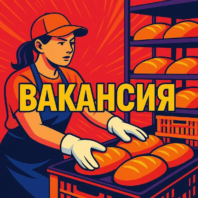 ВАКАНСИЯ • ХЛЕБОБУЛОЧНОЕ ПРОИЗВОДСТВО
📍 Москва, м | Сетка — социальная сеть от hh.ru