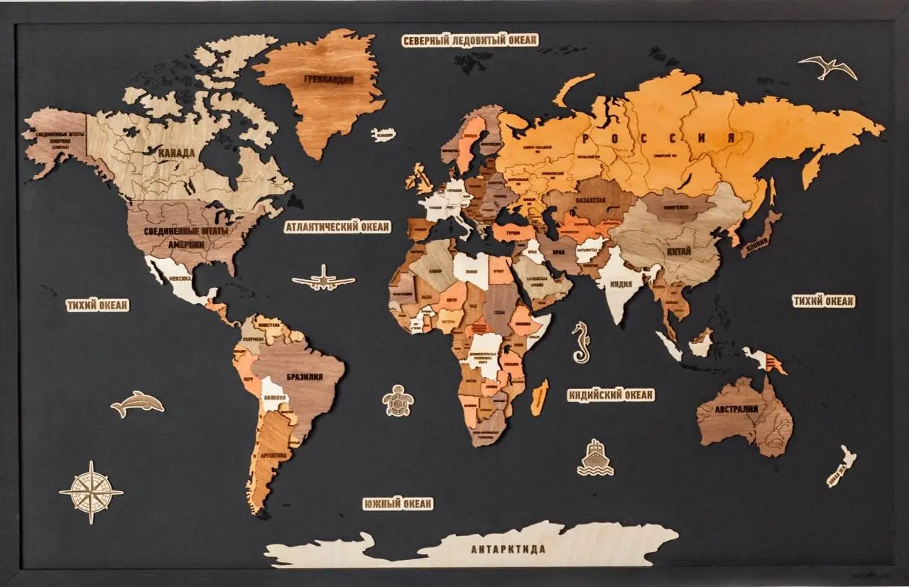 А смотрите что у меня есть!)  
Совсем скоро самый долгожданный день года и время задуматься о подарках.  
А у меня на руках наикрутейшая карта мира, кусочками, из дерева🥰 от GreenLamp | Сетка — социальная сеть от hh.ru