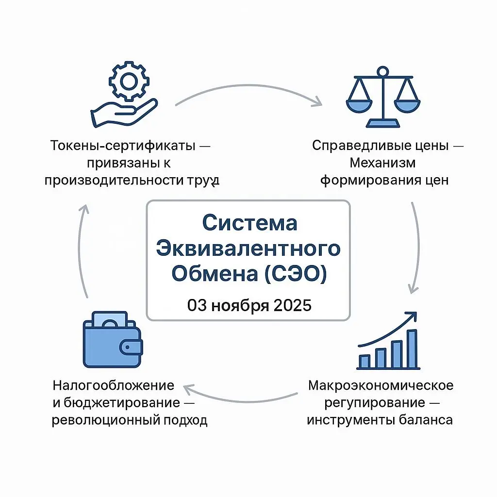 📢 03 ноября 2025 года — новая страница в экономической истории России!
Группа ведущих российских экономистов представила Систему Эквивалентного Обмена (СЭО) — инновационную модель, которая способна re... | Сетка — социальная сеть от hh.ru