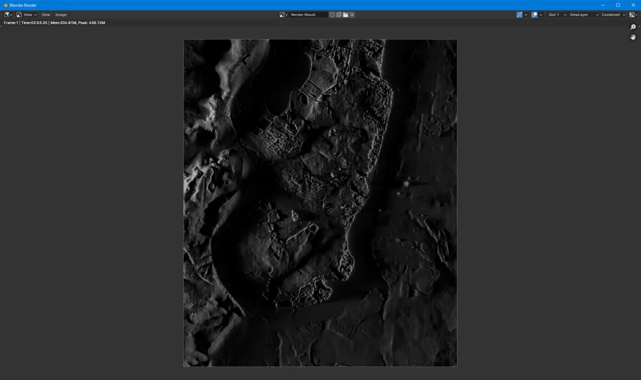 Рабочие материалы для иллюстрации. Территория в стиле лунного пейзажа с усиленным контрастом высот местности. Сделано в #Blender #Qgis. | Сетка — социальная сеть от hh.ru