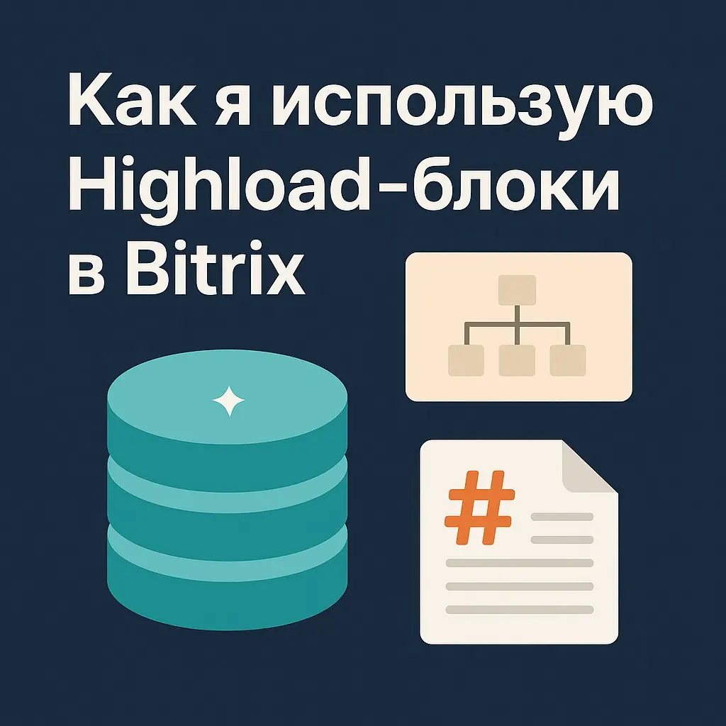 Как я использую Highload-блоки в Bitrix, чтобы не убить инфоблоки
В Bitrix очень легко превратить инфоблоки в свалку: в свойствах лежит всё — от брендов до таблиц соответствий | Сетка — социальная сеть от hh.ru