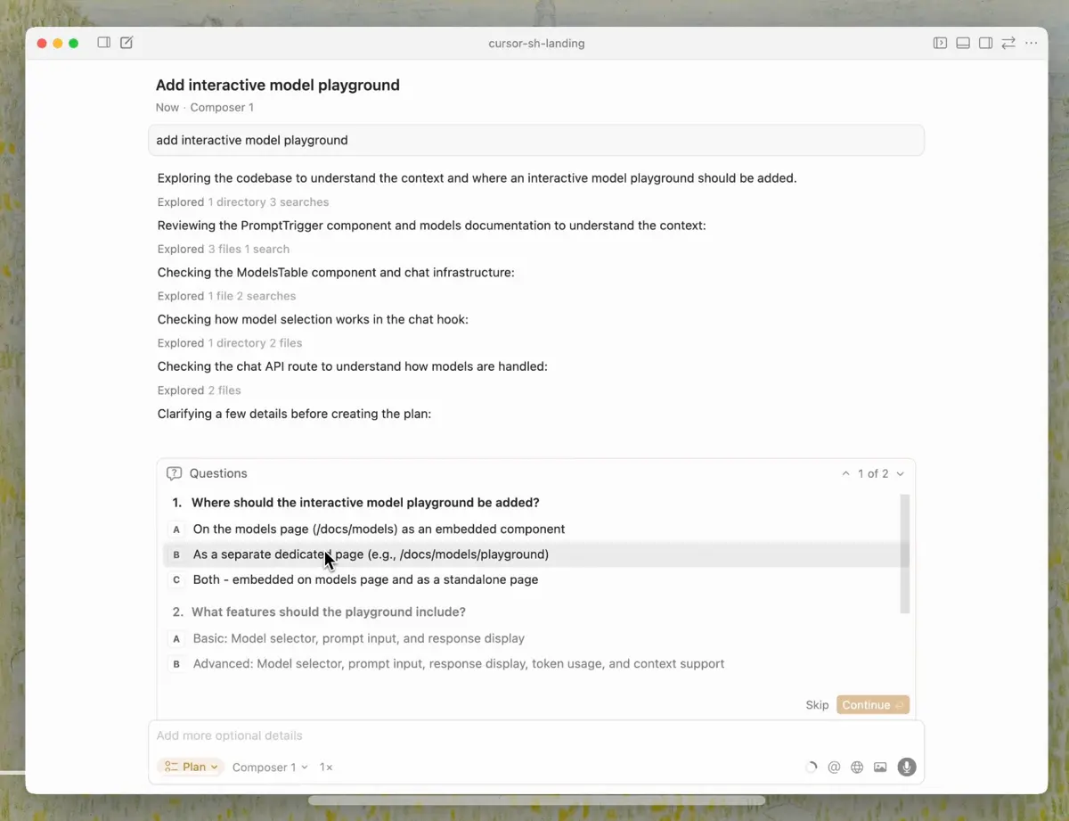 В Cursor тоже не сидят на месте, и делают упор на агентную разработку
Например в последнем обновлении улучшили Plan Mode и его UX до уровня Claude Code | Сетка — социальная сеть от hh.ru