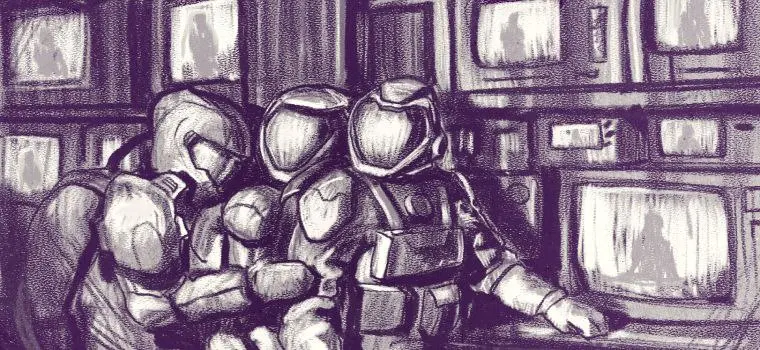 Серия иллюстраций. Эдакий мини-комикс. Рисовал для ребят из #Хабр | Сетка — социальная сеть от hh.ru