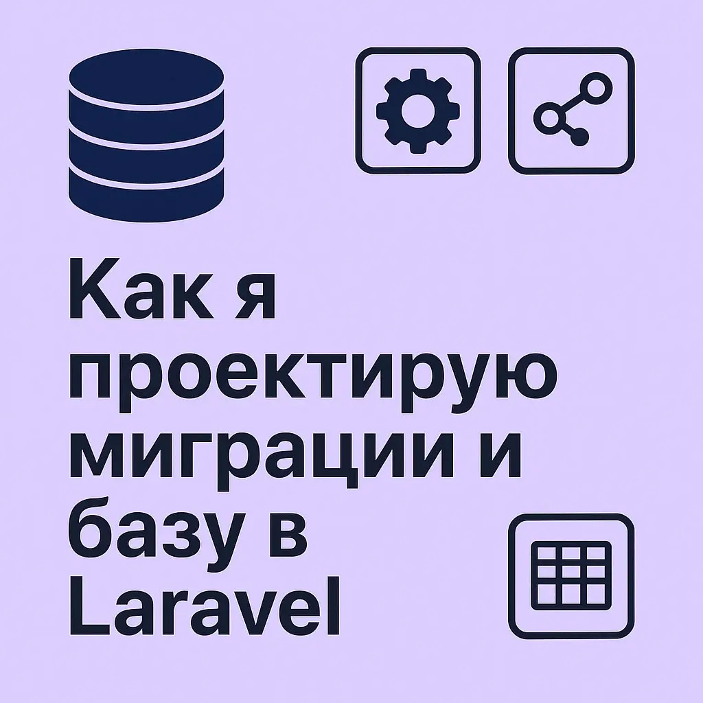 Как я проектирую миграции и базу в Laravel, чтобы потом не переписывать всё
В Laravel очень легко начать «на коленке»: накидать пару таблиц, связи додумать потом, типы полей взять «на глаз» | Сетка — социальная сеть от hh.ru