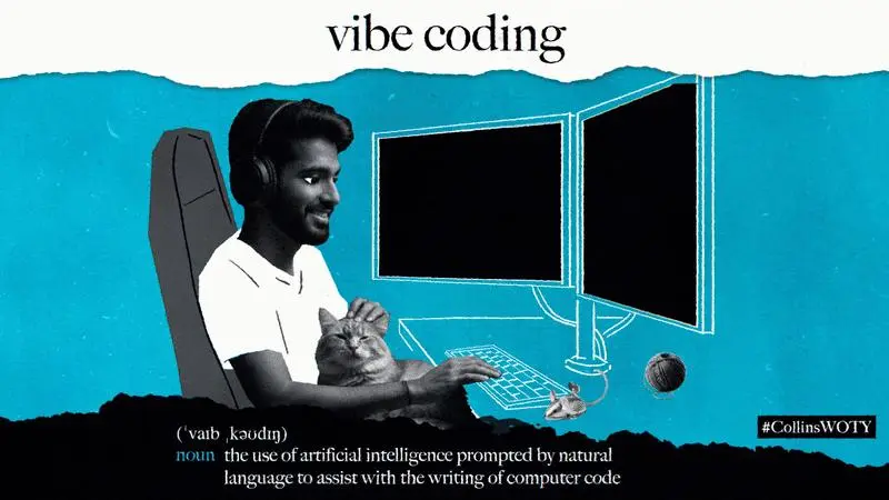 Collins Dictionary выбрал слово года 2025, и им стал термин «vibe coding». Он обозначает создание кода с помощью ИИ вместо кропотливой самостоятельной работы | Сетка — социальная сеть от hh.ru