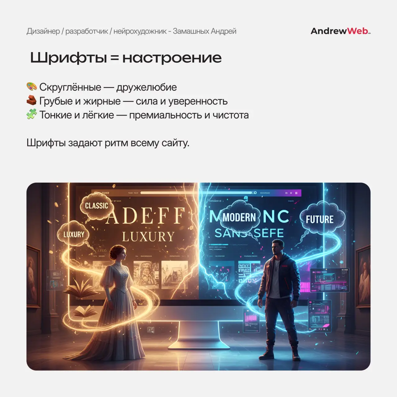 Хочешь понять, какой стиль сайта подходит твоему бренду?
Мы собрали простой и понятный мини-гайд: как выбрать цвет, шрифты, визуальную подачу и стиль, чтобы сайт выглядел современно и отражал характер... | Сетка — социальная сеть от hh.ru