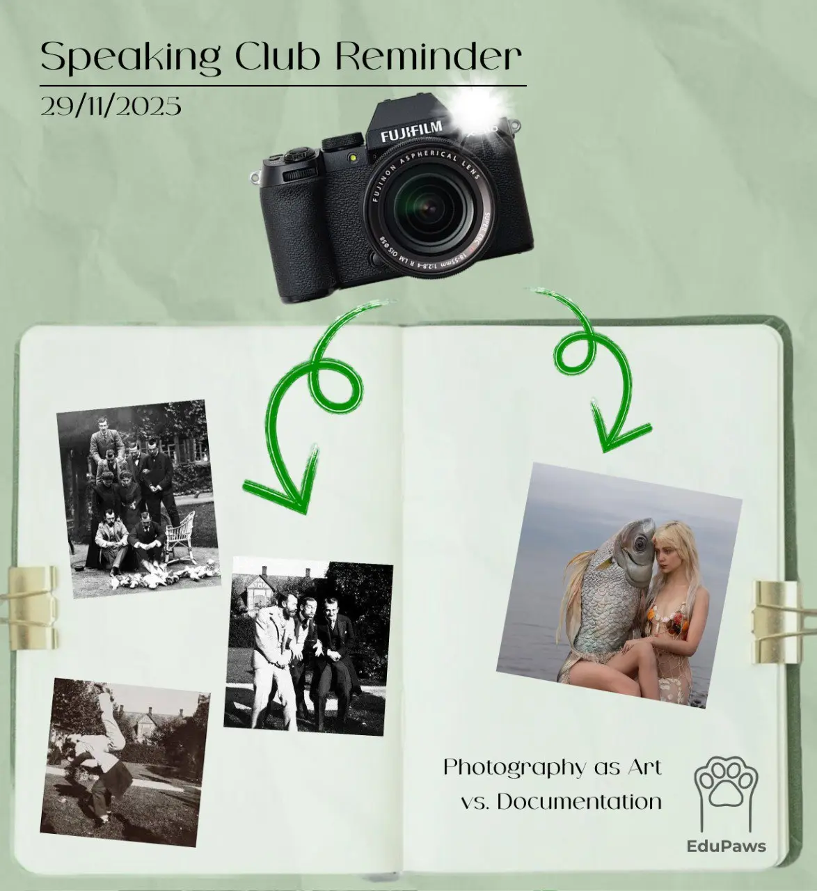 📸 SPEAKING CLUB REMINDER: “Photography as Art vs | Сетка — социальная сеть от hh.ru