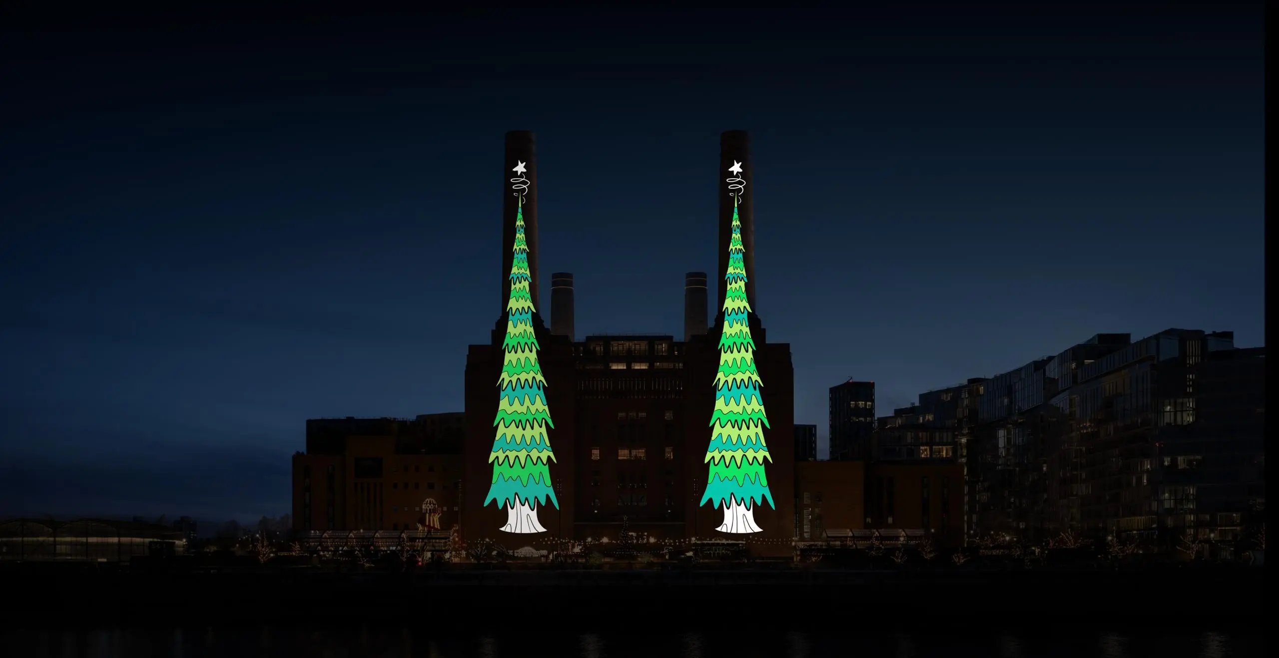 Впервые в истории фасад легендарной электростанции Баттерси (Battersea Power Station), где сейчас располагается штаб-квартира Apple Apple Inc | Сетка — социальная сеть от hh.ru