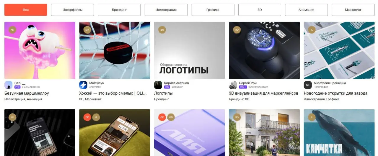 Недавно заглянул в раздел Проекты на dprofile.ru — там реально куча всего интересного | Сетка — социальная сеть от hh.ru