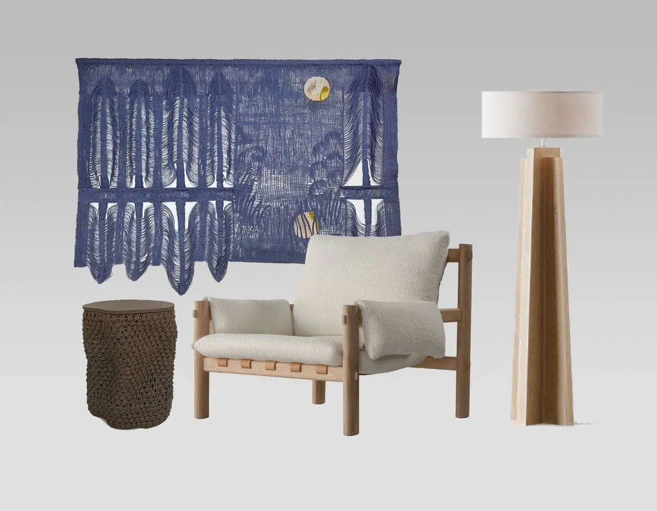 Торшер «MEMMI FLOOR LAMP»
Материал: Основание доступно в двух отделках: белый дуб и дерево теплого, медового оттенка.
Размер: 54x54x105 см
Панно из джута #3
Темный лес в ажурных ткацких переплетениях | Сетка — социальная сеть от hh.ru
