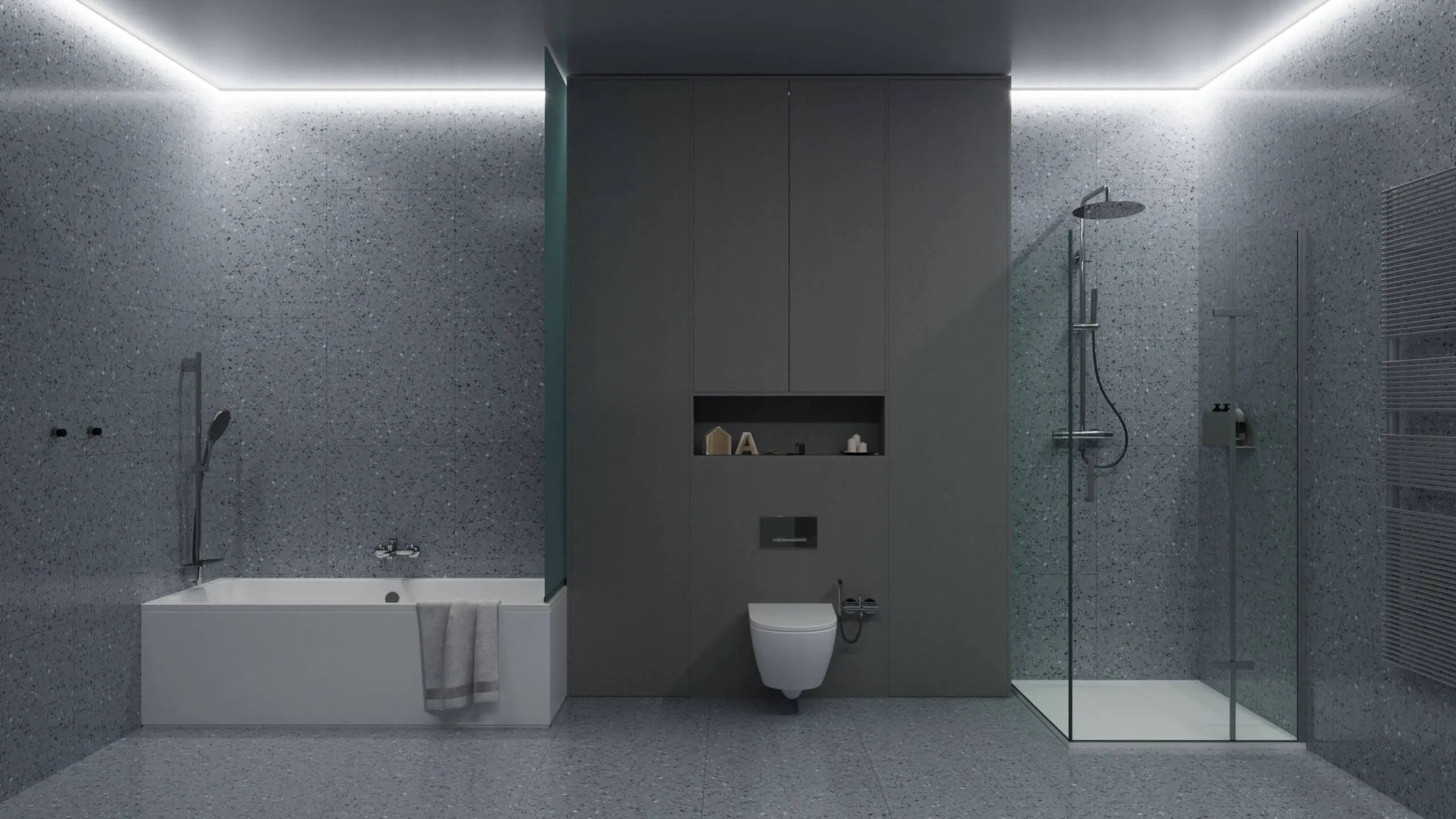 Коллеги, продолжаю рубрику «ищу работу» 👀
Делал тестовое для Zems.pro — визуализацию ванной с их моделями | Сетка — социальная сеть от hh.ru