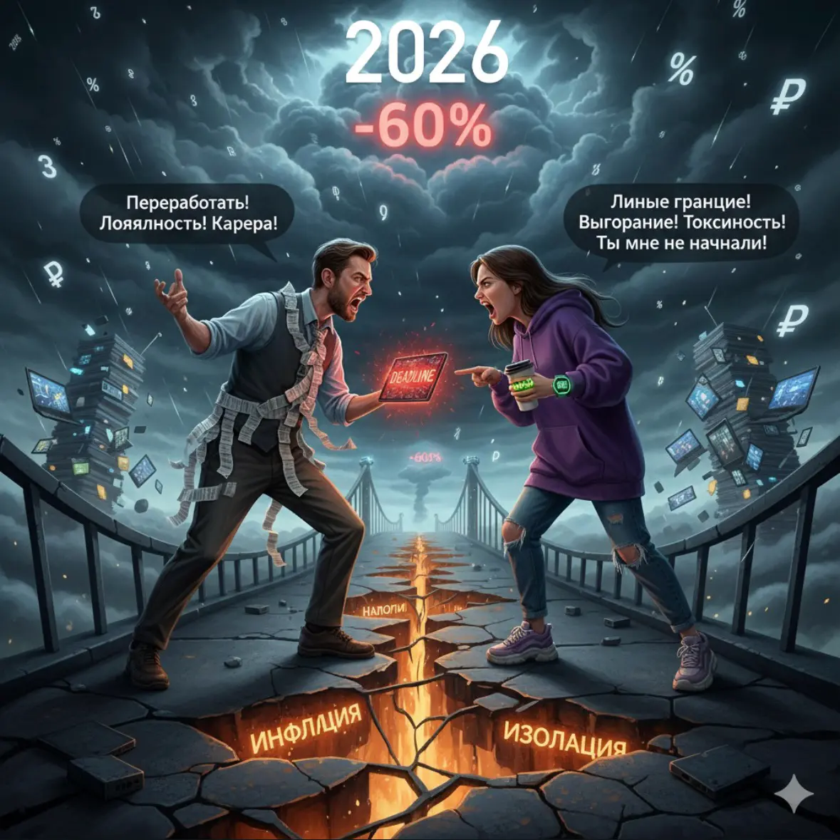 Пока зумеры и миллениалы бьются не на жизнь, а на смерть | Сетка — социальная сеть от hh.ru