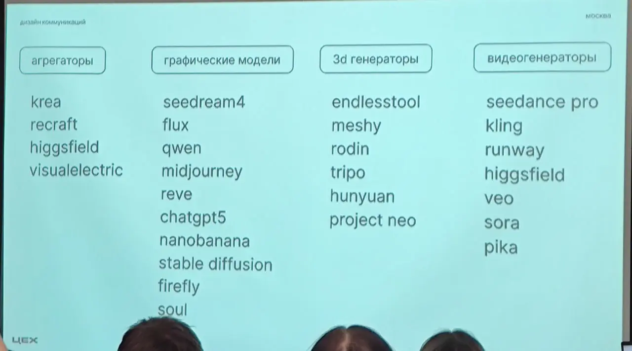 Краткая выжимка со вчерашнего дизайн-движа про нейросети.
👤 Макс Кукушкин (Тольятти), арт-директор дизайн-студии ЦЕХ. рассказал про опыт и тренды применения нейросетей в коммуникационном дизайне | Сетка — социальная сеть от hh.ru