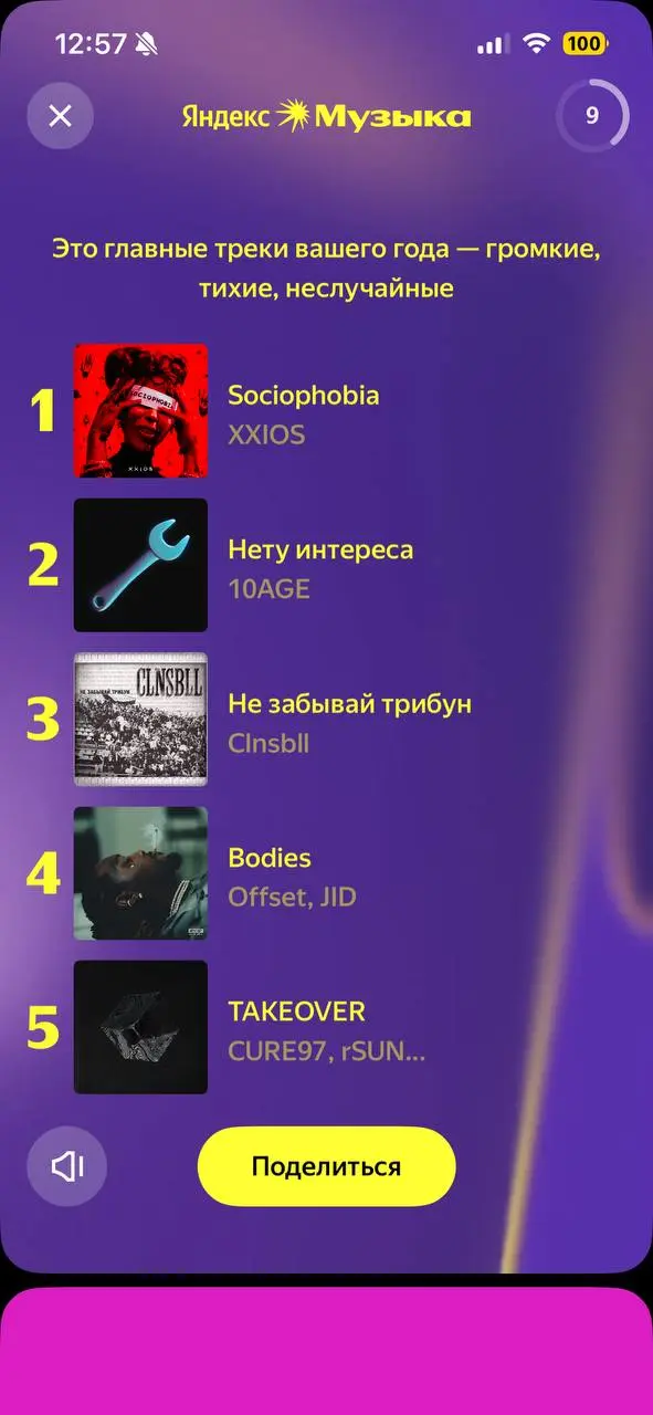 🏃‍♂️ Я.Музыка дропнула итоги года 🏃‍♂️
С главными треками года я не согласен. Кажется, что взяли последний период, а не целый год.
А еще тут нет Рони Радке из Falling in Reverse, а ДОЛЖЕН БЫТЬ | Сетка — социальная сеть от hh.ru