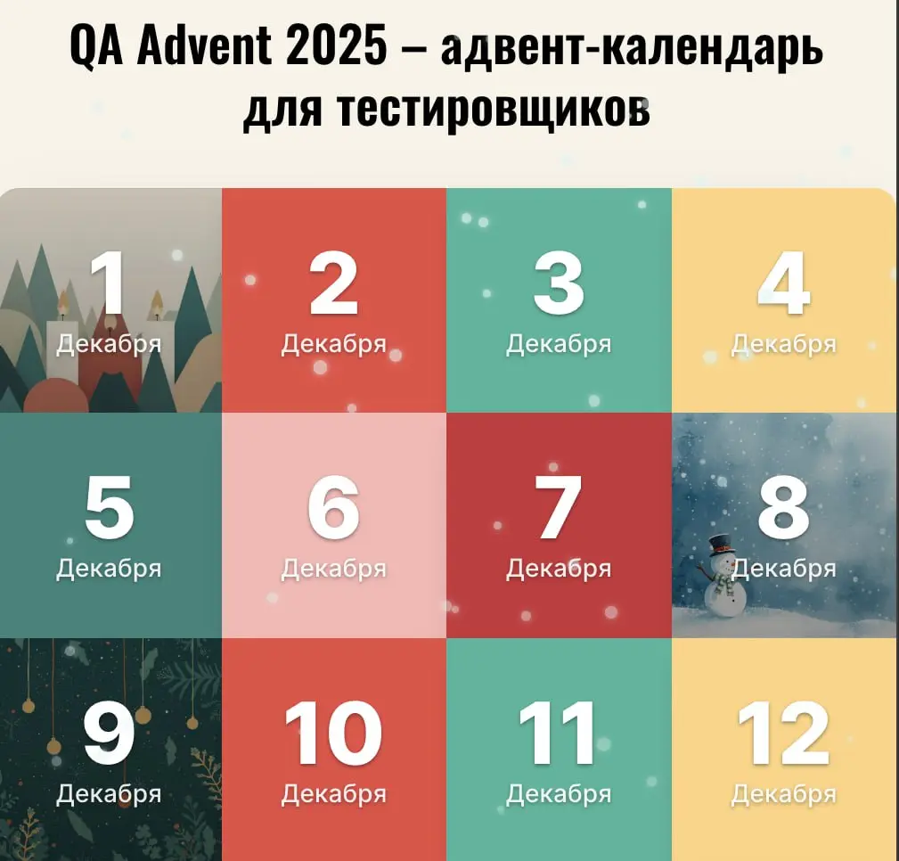 ⛄️Остался один месяц 2025 года, а это значит, что наступила пора моей любимой активности: адвент-календаря | Сетка — социальная сеть от hh.ru
