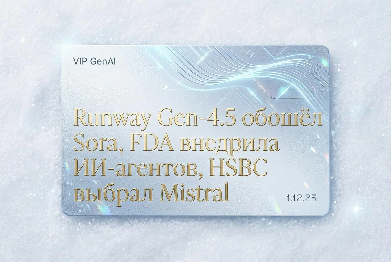 🎬 Runway Gen-4.5: лучшая модель для видео уже доступна
Runway выпустила Gen-4.5 — модель получила 1247 Elo-очков и заняла первое место в бенчмарке Artificial Analysis, обогнав Sora и Google Veo | Сетка — социальная сеть от hh.ru