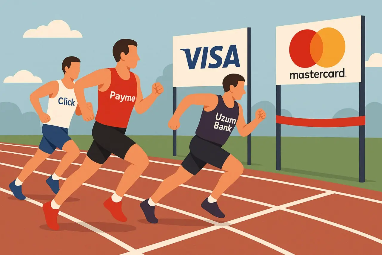 Аналитика на коленке
гонка Click SuperApp vs Payme vs Uzum Bank (карты VISA)
Контекст
VISA давно реальный платежный инструмент в приложении, уже не достаточно поддержки сценария «карта привязалась и… ... | Сетка — социальная сеть от hh.ru