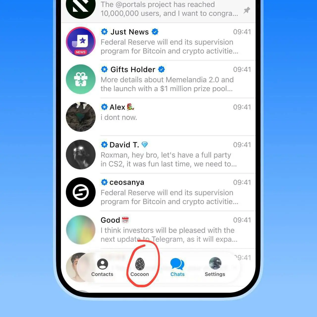🤖Появился концепт нового интерфейса Telegram, и возможно в нём появится отдельная кнопка Cocoon на нижней панели
Если такая идея дойдёт до релиза, Cocoon станет полноценной частью экосистемы наравне с... | Сетка — социальная сеть от hh.ru