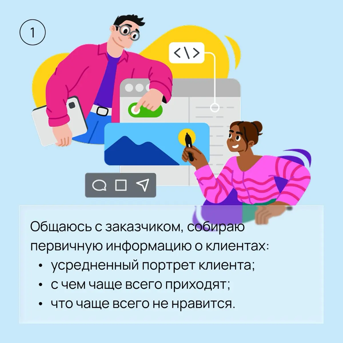 Создание Персоны (портрета пользователя) - один из первых этапов в дизайне/редизайне.
Рассказываю в карточках свой алгоритм действий.
Уточню, что он МОЙ) а не единственно правильный | Сетка — социальная сеть от hh.ru