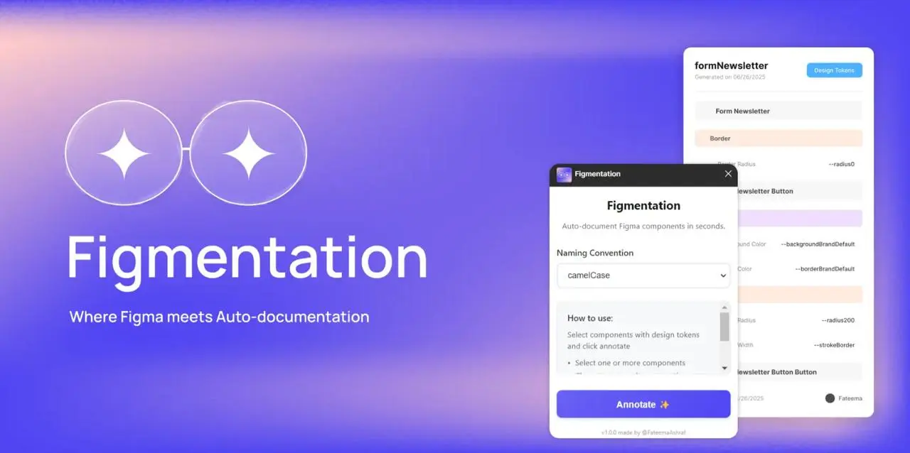 Плагин Figmentation. Извлекает и документирует дизайн-токены в один клик. Работает с цветом, типографикой, интервалами, рамками и эффектами.
#Инструменты 👀 | Сетка — социальная сеть от hh.ru