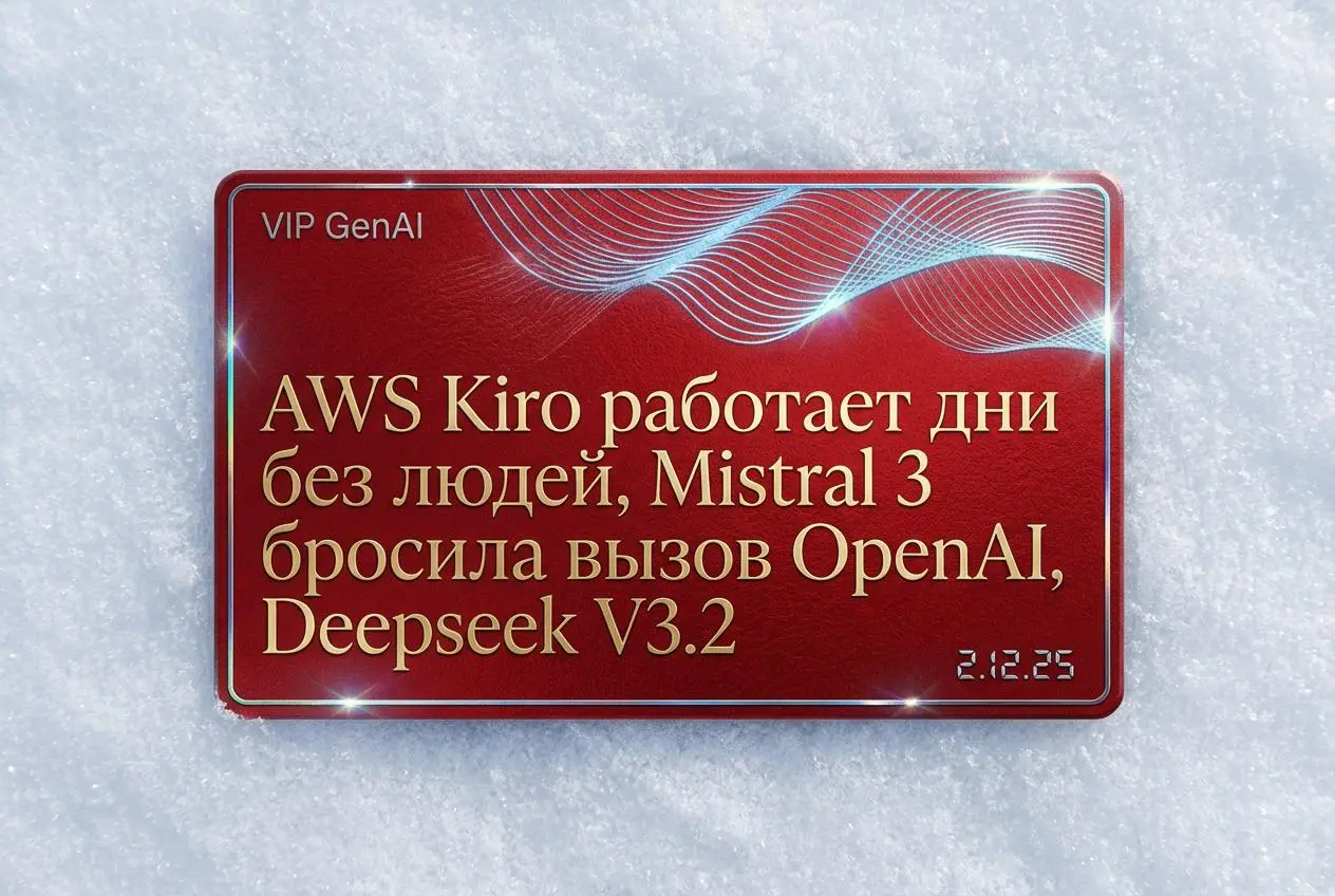 🤖 AWS Kiro: ИИ-агент пишет код неделю без человека
На конференции AWS re:Invent Amazon представила Kiro Autonomous Agent — ИИ-программиста, который может работать непрерывно до 7 дней | Сетка — социальная сеть от hh.ru