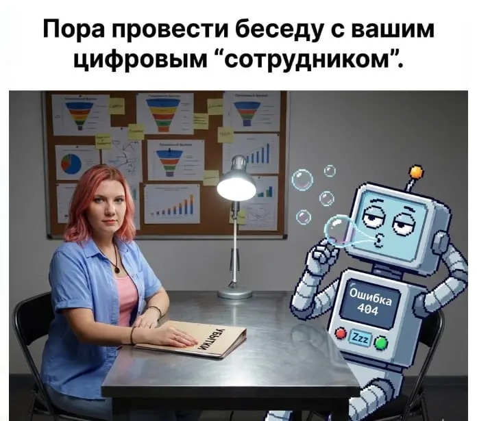 Бот — не помощник. Бот — ваш самый ленивый сотрудник. И он всё портит
Бот не работает?
Бот не отправил?
Бот забыл?
Это не бот.
Это цифровой бездельник.
Пора увольнять.
Он не «глючит» — он саботирует | Сетка — социальная сеть от hh.ru