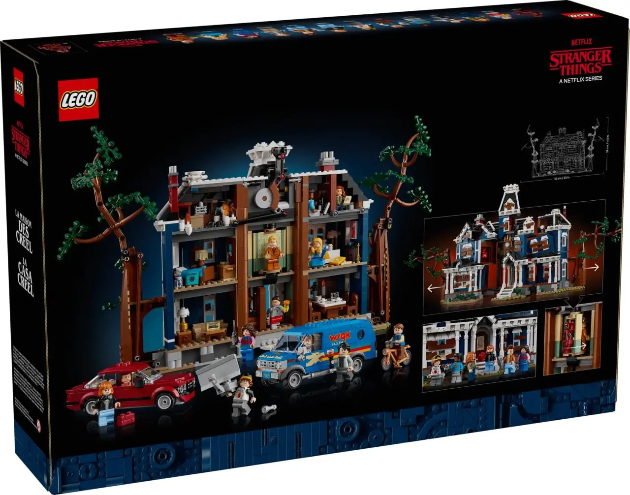 Lego раскрыли детали нового набора по «Очень странным делам».
Собрать придётся дом Векны, пару машин и 13 фигурок героев. Всего 2593 детали.
Цена вопроса — 300 баксов (~24 400 рублей) | Сетка — социальная сеть от hh.ru