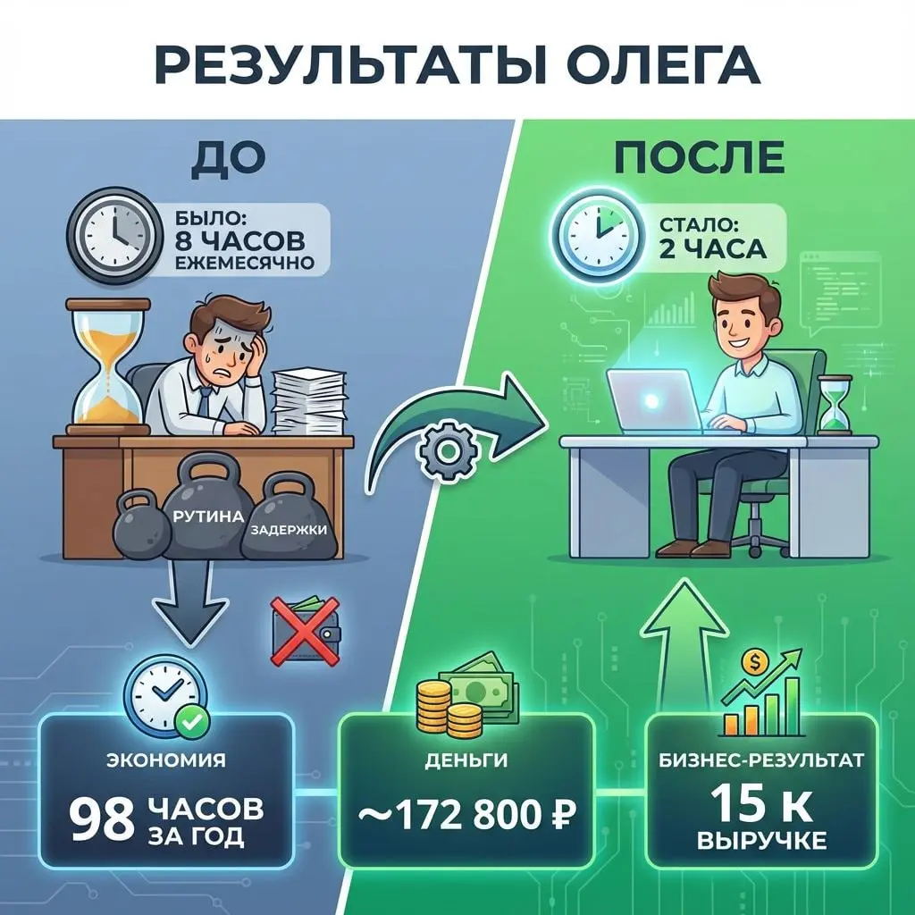 Олег, директор диджитал агентства.
До трека: 8 часов ежемесячно на анализ сделок, прослушивание бесед, корректировку работы сотрудников. Рутина, которая отнимала время от стратегических задач | Сетка — социальная сеть от hh.ru