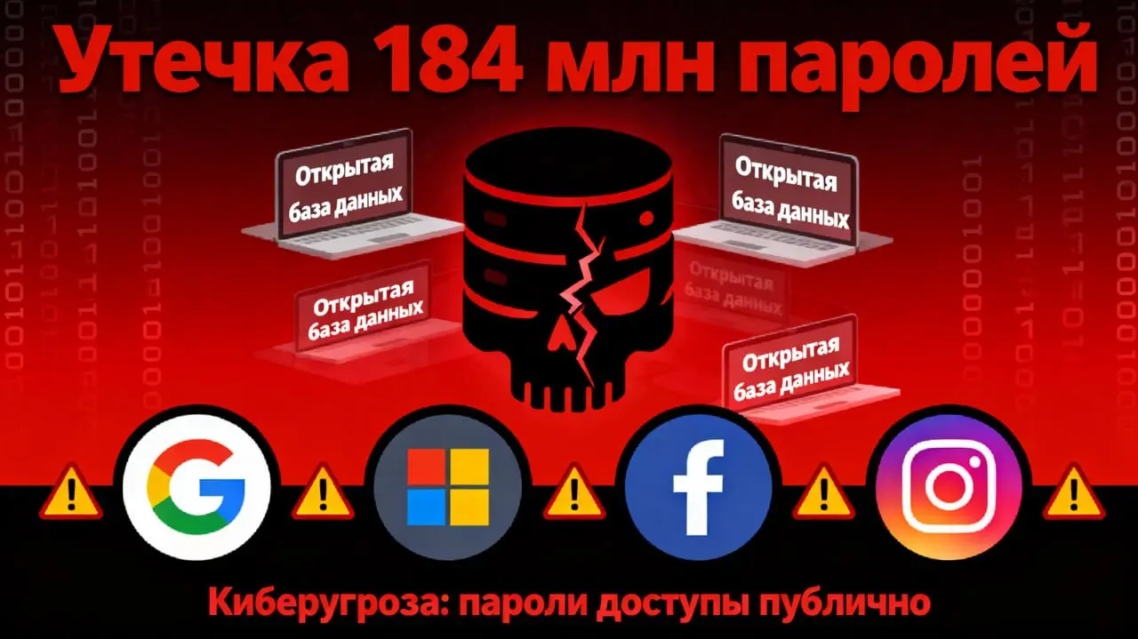 184 МИЛЛИОНА паролей утекло в открытый интернет
Представьте: база данных с почти 200 млн паролей от Google, Microsoft, Facebook, Instagram лежала в сети БЕЗ пароля и БЕЗ шифрования | Сетка — социальная сеть от hh.ru