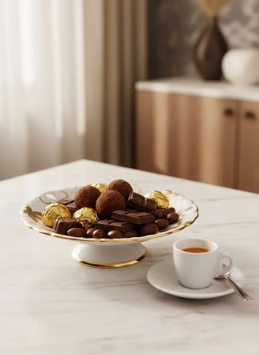 🍴 Чешский сервиз /конфетница/ - карточки для ВБ. Заказчик хотел, чтобы его продукт жил, но при этом не было несуразной вычурности, а сама конфетница реально и органично вписывалась в интерьер | Сетка — социальная сеть от hh.ru