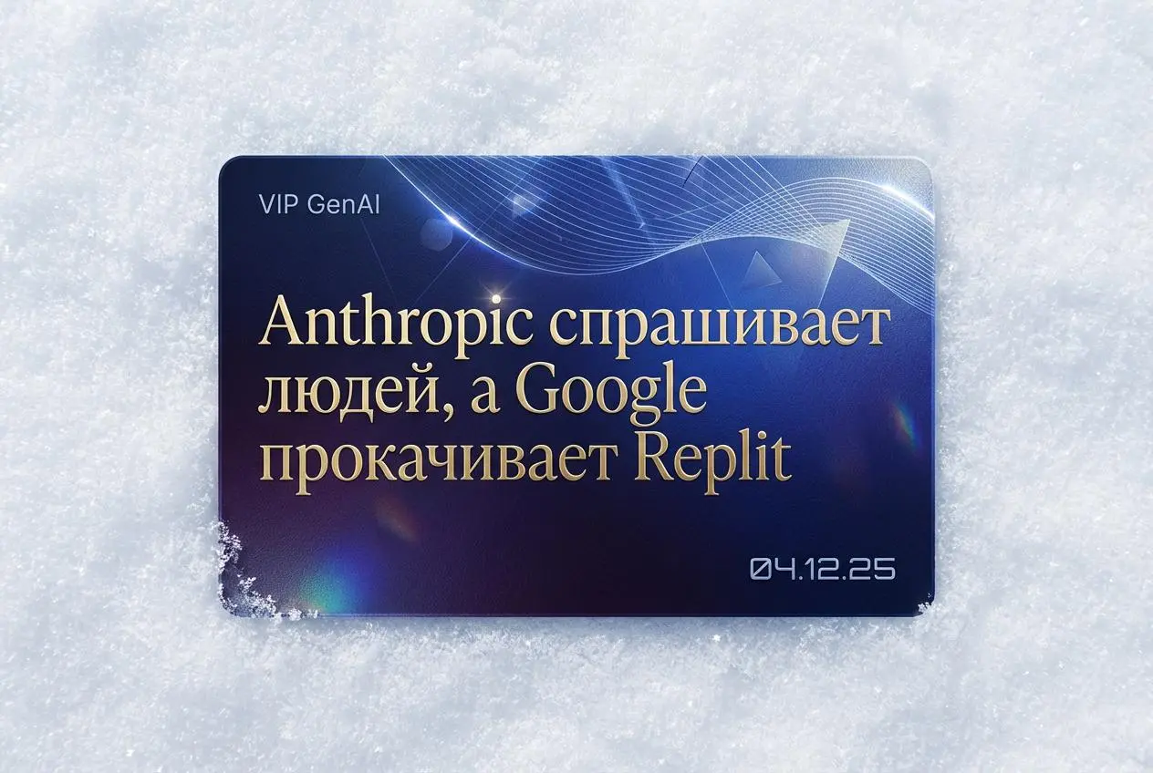 Anthropic Interviewer показывает, как люди реально работают с ИИ
Anthropic запустила инструмент Interviewer и опросила 1250+ специалистов, чтобы понять, где ИИ реально помогает, а где мешает | Сетка — социальная сеть от hh.ru